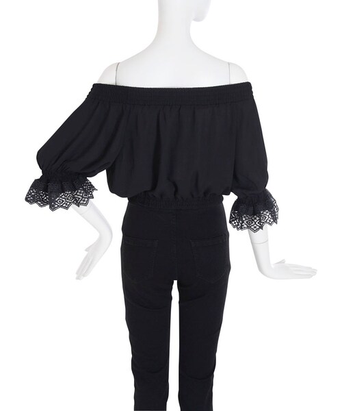 EVRIS（エヴリス）の「シャーリングショートTOPS（トップス・レディース・ホワイト/ブラック/ベージュ・F）」の12枚目の写真