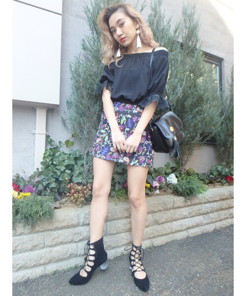 EVRIS（エヴリス）の「シャーリングショートTOPS（トップス・レディース・ホワイト/ブラック/ベージュ・F）」の7枚目の写真