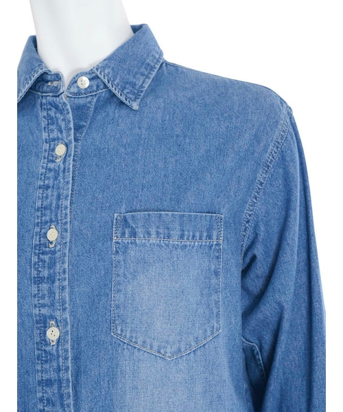 GYDA フリンジヘム デニムシャツ GYDA（ジェイダ）の「フリンジデニムシャツ（）」 - WEAR