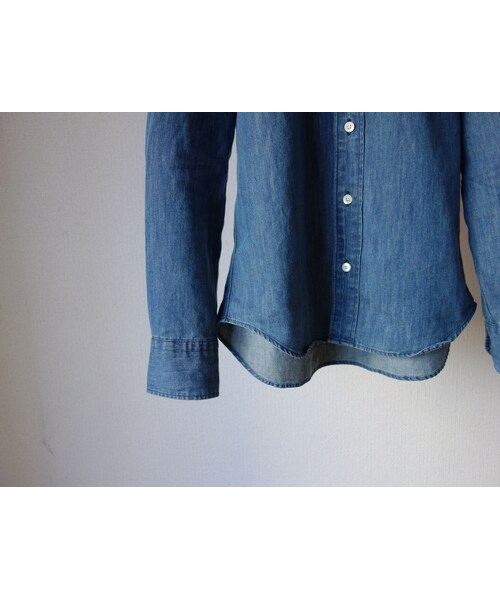 MANUAL ALPHABET（マニュアル アルファベット）の「【お取り寄せ商品】Manual alphabet マニュアルアルファベット 6oz DENIM BASIC B.D SHIRT 6オンス デニム ベーシック ボタンダウンシャツ NVY ネイビー（シャツ/ブラウス・メンズ・その他）」の8枚目の写真