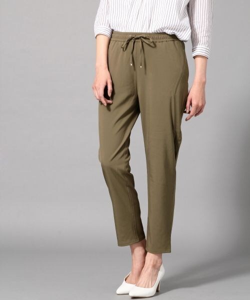 BLISS POINT（ブリスポイント）の「E/PUイージートラウザー（パンツ・レディース・ホワイト/ブラック/ピンク/ベージュ/カーキ・M/L）」の4枚目の写真