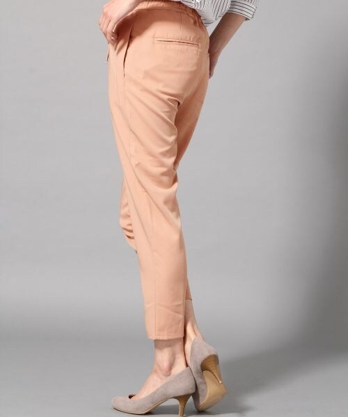 BLISS POINT（ブリスポイント）の「E/PUイージートラウザー（パンツ・レディース・ホワイト/ブラック/ピンク/ベージュ/カーキ・M/L）」の5枚目の写真