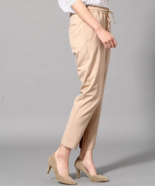 BLISS POINT（ブリスポイント）の「E/PUイージートラウザー（パンツ・レディース・ホワイト/ブラック/ピンク/ベージュ/カーキ・M/L）」の3枚目の写真