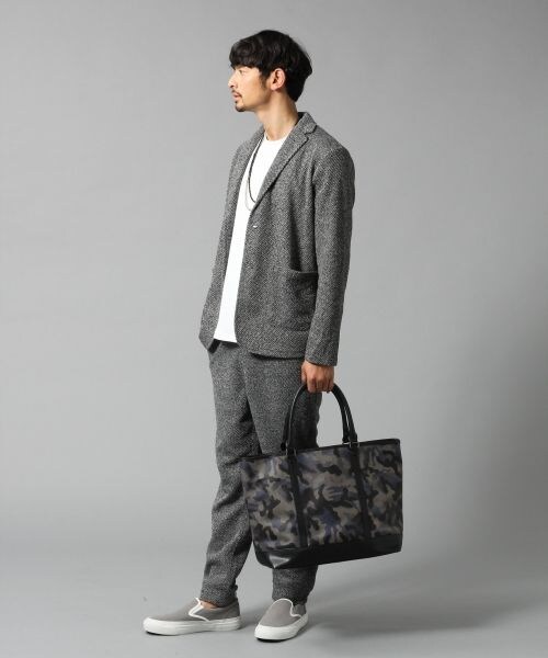 BLISS POINT(ブリスポイント)の「ニットソーテーラードジャケット(ジャケット/アウター・メンズ・ブラック/杢グレー・M/L)」の4枚目の写真