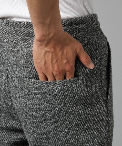 BLISS POINT(ブリスポイント)の「ニットソーイージーパンツ(パンツ・メンズ・ブラック/杢グレー・M/L)」の8枚目の写真