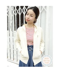 F i.n.t | フランスパン刺繍裏毛パーカー/F i.n.t(パーカー)