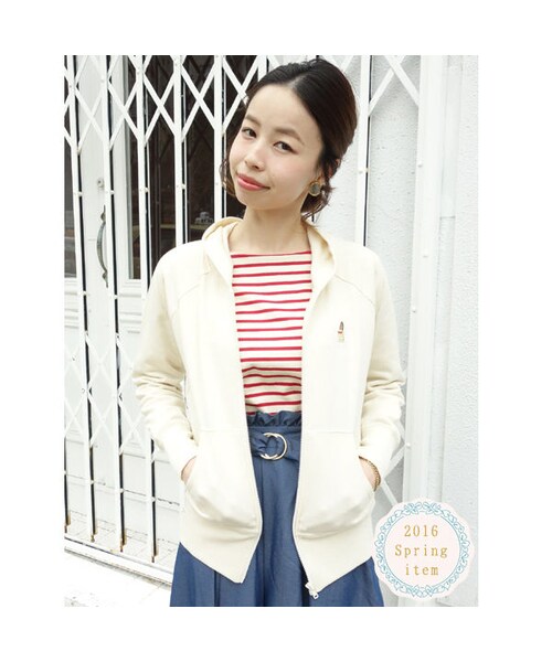 F i.n.t(フィント)の「フランスパン刺繍裏毛パーカー/F i.n.t(パーカー・レディース・その他)」の1枚目の写真