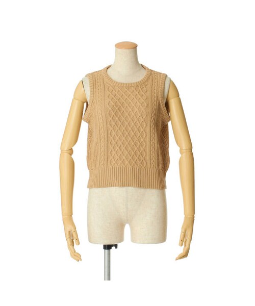 F i.n.t（フィント）の「アラン編みニットベスト/F i.n.t（ベスト・レディース・その他）」の4枚目の写真