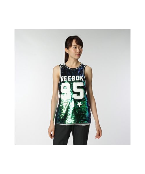 Reebok リーボック の ダンス スパンコールタンクトップ Reebok リーボック その他 Wear