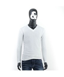 CALL&RESPONSE | パイピングＶネック長袖TEE 　161-1321-02(Tシャツ/カットソー)