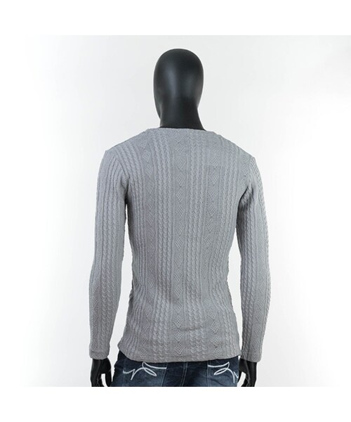 CALL&RESPONSE（コールアンドレスポンス）の「ダイヤケーブルVネック長袖ＴＥＥ　/ 161-1321-03（Tシャツ/カットソー・メンズ・その他）」の2枚目の写真