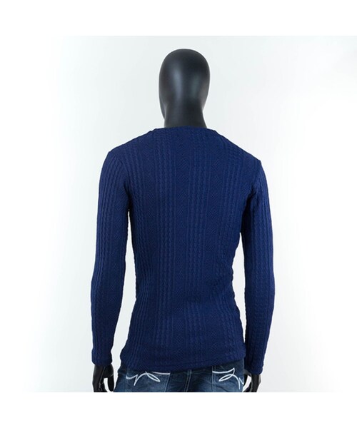 CALL&RESPONSE（コールアンドレスポンス）の「ダイヤケーブルVネック長袖ＴＥＥ　/ 161-1321-03（Tシャツ/カットソー・メンズ・その他）」の4枚目の写真