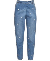 MUVEIL | MUVEIL Faux-pearl embellished denim boyfriend jeans(デニムパンツ)