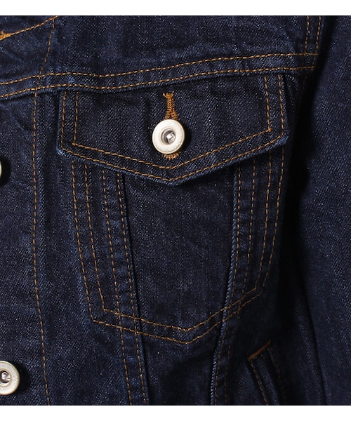 mysty woman(ミスティウーマン)の「デニムノーカラーGジャン(ジャケット/アウター・レディース・ブルー/インディゴ)」の10枚目の写真