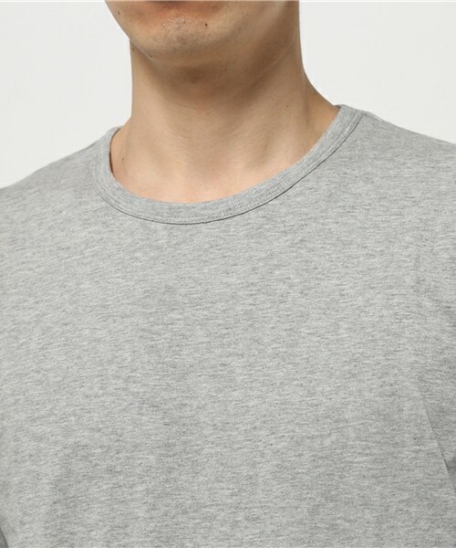 UNION STATION（ユニオンステーション）の「メンズノンノ【MEN'S NON-NO】5月号　P116　坂口 健太郎さん着用商品UネックロングTシャツ（Tシャツ/カットソー・メンズ・ホワイト/トップグレー・SMALL/MEDIUM/LARGE）」の5枚目の写真