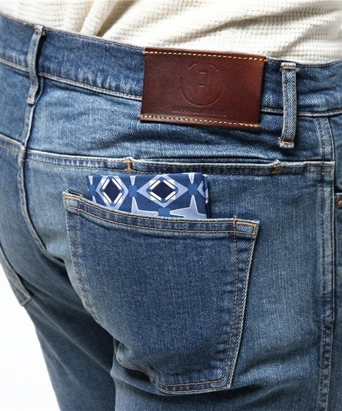 JAPAN BLUE JEANS(ジャパンブルージーンズ)の「ジャパンブルージーンズ ストレッチ素材/JAPAN MADE(日本製)(デニムパンツ・メンズ・インディゴブルー/ライトインディゴブルー・SMALL/MEDIUM/LARGE/SS)」の9枚目の写真