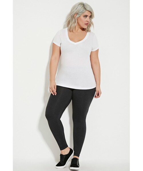 FOREVER 21（フォーエバー トゥエンティーワン）の「FOREVER 21+ Plus Size Classic Leggings（その他パンツ・レディース・Black/Gray/Blue・0X/1X/2X/3X）」の2枚目の写真