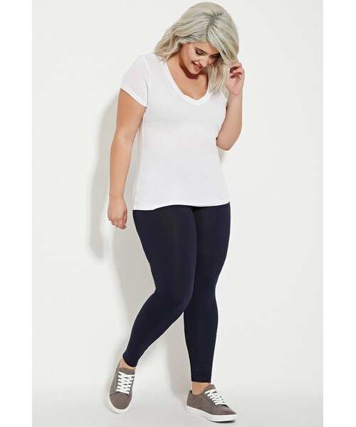 FOREVER 21（フォーエバー トゥエンティーワン）の「FOREVER 21+ Plus Size Classic Leggings（その他パンツ・レディース・Black/Gray/Blue・0X/1X/2X/3X）」の3枚目の写真