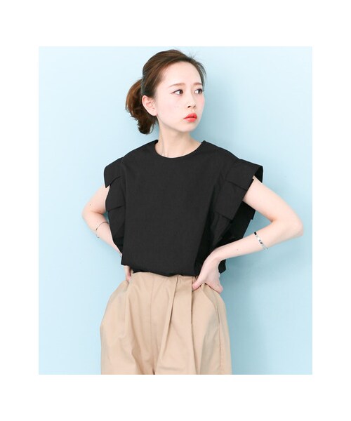 KBF（ケイビーエフ）の「【予約】BIGプリーツチュニック（トップス・レディース・PINK/WHITE/KHAKI/BLACK・one）」の16枚目の写真