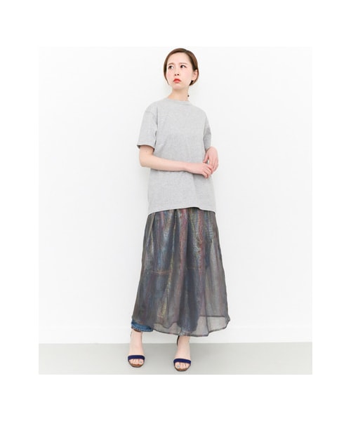 KBF(ケイビーエフ)の「オーロラマキシスカート(スカート・レディース・CHARCOAL/MINT/L.GRAY・one)」の9枚目の写真