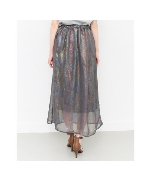 KBF(ケイビーエフ)の「オーロラマキシスカート(スカート・レディース・CHARCOAL/MINT/L.GRAY・one)」の12枚目の写真