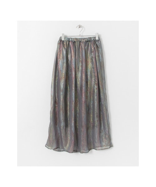 KBF(ケイビーエフ)の「オーロラマキシスカート(スカート・レディース・CHARCOAL/MINT/L.GRAY・one)」の1枚目の写真