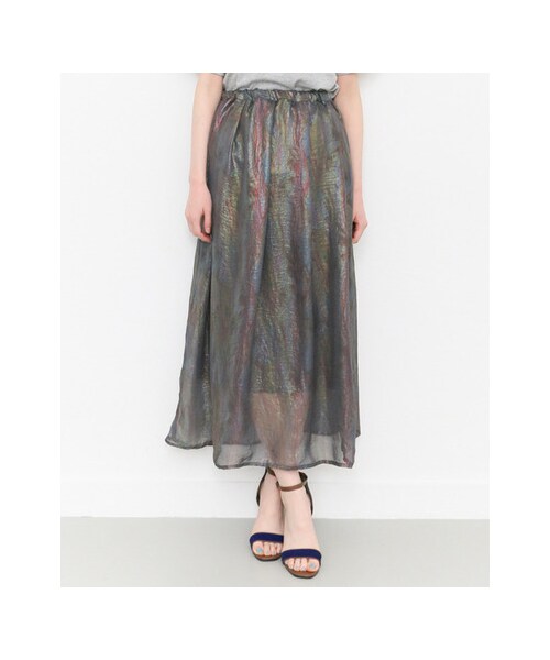 KBF(ケイビーエフ)の「オーロラマキシスカート(スカート・レディース・CHARCOAL/MINT/L.GRAY・one)」の10枚目の写真