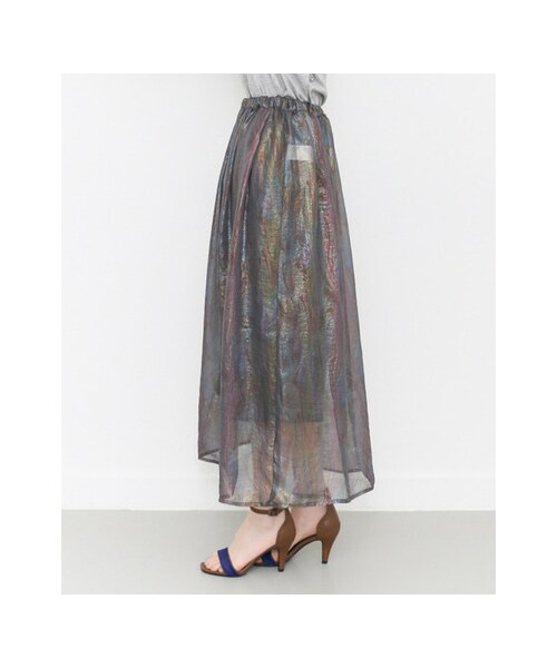 KBF(ケイビーエフ)の「オーロラマキシスカート(スカート・レディース・CHARCOAL/MINT/L.GRAY・one)」の11枚目の写真