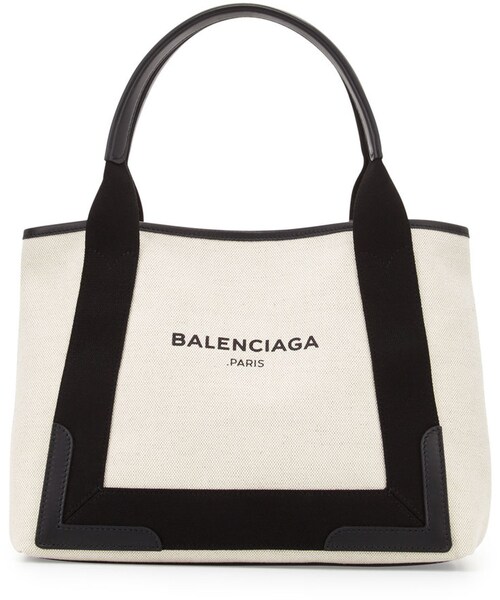 sandsynligt brugervejledning lort Balenciaga,Balenciaga Navy Cabas Small Logo Tote Bag, Black/Natural - WEAR