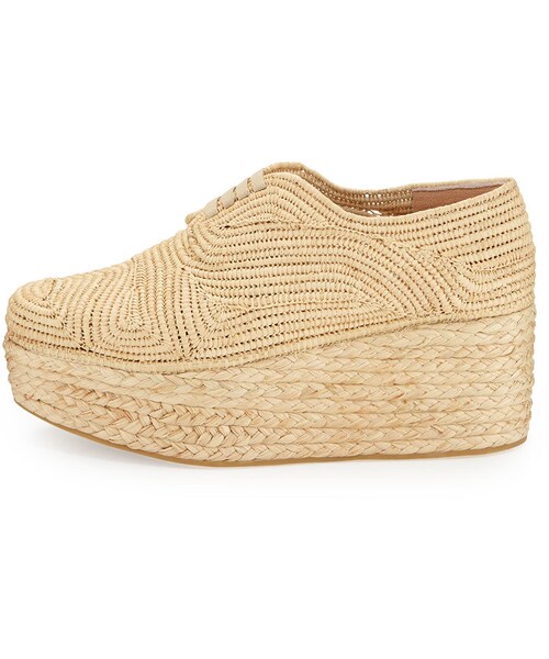 Robert Clergerie（ロベールクレジュリー）の「Robert Clergerie Pinto Flatform Lace-Up Shoe, Natural（その他シューズ・レディース・Beige・6B/6 1/2 B/7B/7 1/2 B/8B/8 1/2B/9B/9 1/2B/10B/10 1/2B/11B）」の2枚目の写真