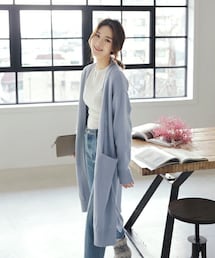 DHOLIC | サイドスリットハイゲージロングニットカーディガン(カーディガン/ボレロ)