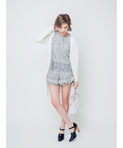 dazzlin(ダズリン)の「【se】3Dレースタックブラウス(トップス・レディース・オフホワイト/グレー/オレンジ・S/M)」の7枚目の写真