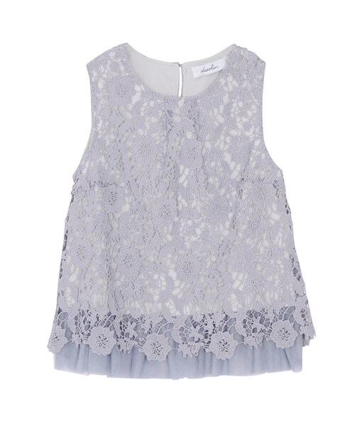 dazzlin(ダズリン)の「【se】3Dレースタックブラウス(トップス・レディース・オフホワイト/グレー/オレンジ・S/M)」の2枚目の写真