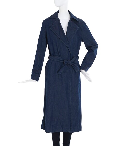 EMODA(エモダ)の「DENIMトレンチコート(ジャケット/アウター・レディース・アイスブルー/インディゴ・F)」の5枚目の写真