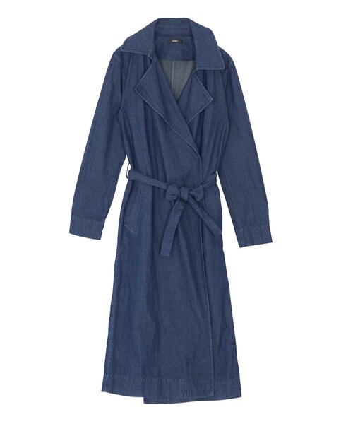 EMODA(エモダ)の「DENIMトレンチコート(ジャケット/アウター・レディース・アイスブルー/インディゴ・F)」の2枚目の写真