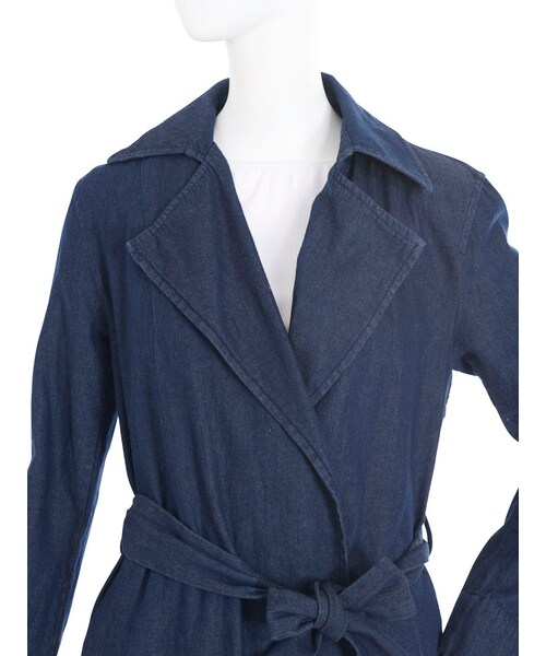 EMODA(エモダ)の「DENIMトレンチコート(ジャケット/アウター・レディース・アイスブルー/インディゴ・F)」の10枚目の写真