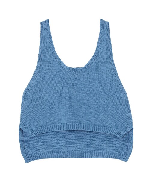 GYDA（ジェイダ）の「ニットV タンクトップ（トップス・レディース・オフホワイト/ブラック/ブルー/ベージュ・F）」の4枚目の写真