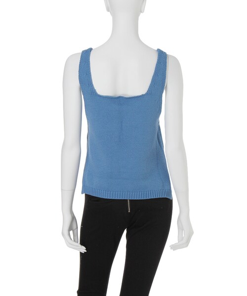 GYDA（ジェイダ）の「ニットV タンクトップ（トップス・レディース・オフホワイト/ブラック/ブルー/ベージュ・F）」の7枚目の写真