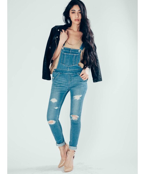 GYDA（ジェイダ）の「ニットV タンクトップ（トップス・レディース・オフホワイト/ブラック/ブルー/ベージュ・F）」の5枚目の写真