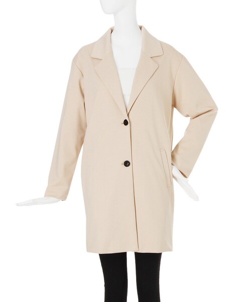 MURUA(ムルーア)の「【MODE】ワイドラペルチェスターコート(ジャケット/アウター・レディース・グレー/ブラック/ベージュ・F)」の3枚目の写真