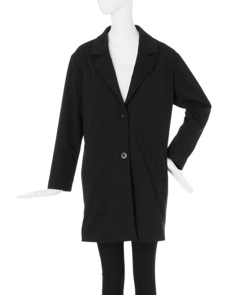 MURUA(ムルーア)の「【MODE】ワイドラペルチェスターコート(ジャケット/アウター・レディース・グレー/ブラック/ベージュ・F)」の1枚目の写真