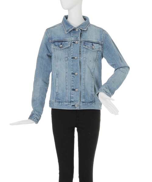 MURUA(ムルーア)の「【CASUAL】ダメージBasicルーズGジャン(ジャケット/アウター・レディース・ブルー/アイスブルー・1/2)」の2枚目の写真