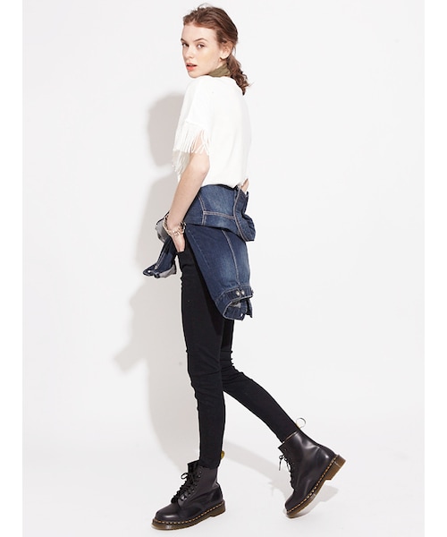 MURUA(ムルーア)の「【CASUAL】ダメージBasicルーズGジャン(ジャケット/アウター・レディース・ブルー/アイスブルー・1/2)」の3枚目の写真