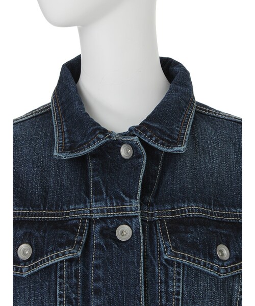 MURUA(ムルーア)の「【CASUAL】ダメージBasicルーズGジャン(ジャケット/アウター・レディース・ブルー/アイスブルー・1/2)」の7枚目の写真