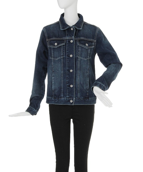 MURUA(ムルーア)の「【CASUAL】ダメージBasicルーズGジャン(ジャケット/アウター・レディース・ブルー/アイスブルー・1/2)」の1枚目の写真