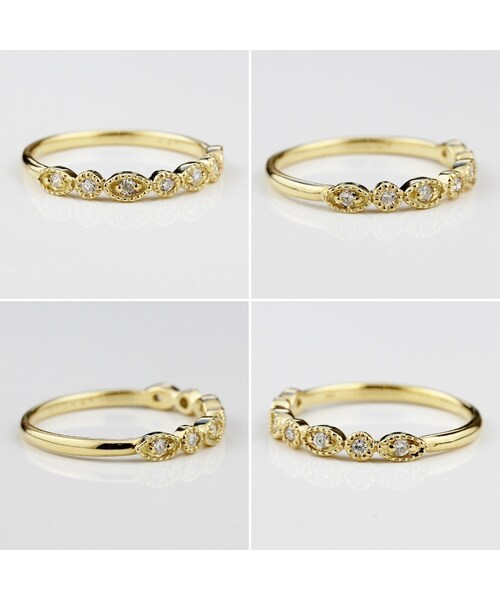 pinacoteca（ピナコテーカ）の「ピナコテーカ 484 ダイヤモンド サブレ リング 0.09ct（リング・レディース・ゴールド・5〜13号）」の2枚目の写真