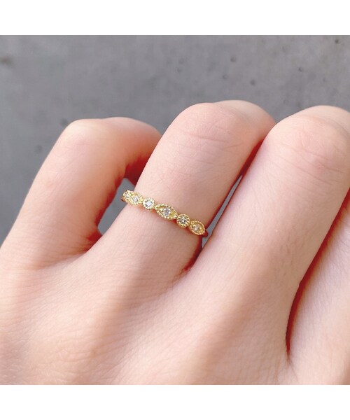 pinacoteca（ピナコテーカ）の「ピナコテーカ 484 ダイヤモンド サブレ リング 0.09ct（リング・レディース・ゴールド・5〜13号）」の3枚目の写真