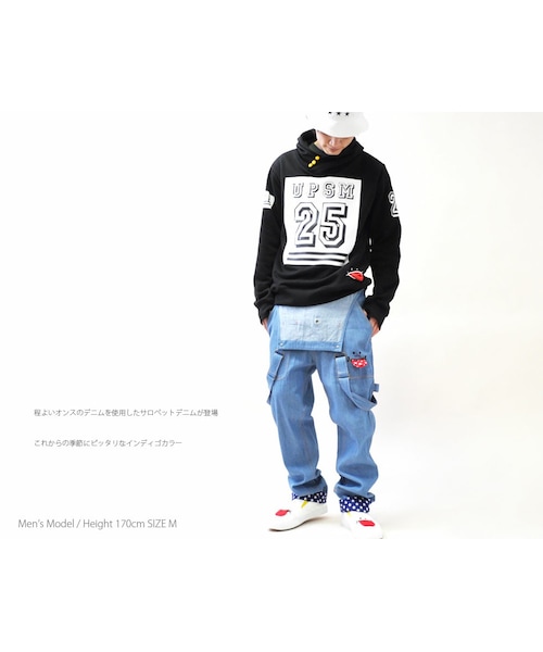 UP!SMILE デニム Lサイズ UP SMILE（アップスマイル）の「デカスマイルデニムパンツ（）」 - WEAR
