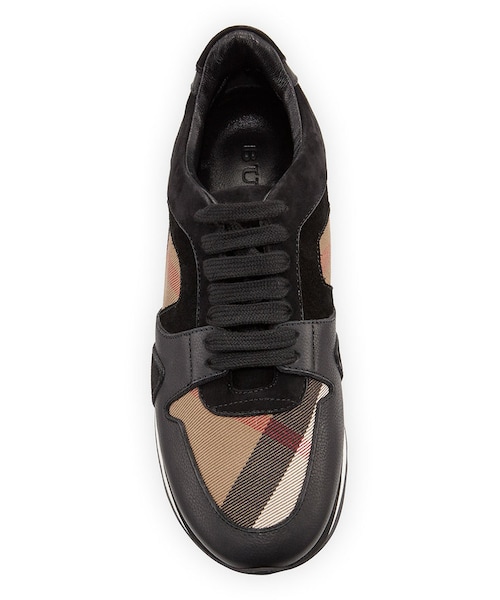 BURBERRY（バーバリー）の「Burberry The Field Check Sneaker, Black 
