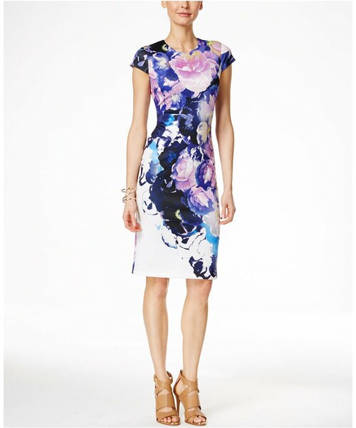 VINCE CAMUTO（ヴィンスカムート）の「Vince Camuto Cap-Sleeve Floral ...